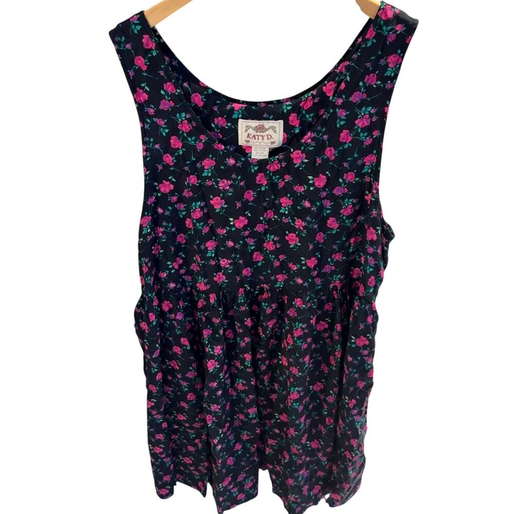 Women’s Vintage Floral Katy D Sleeveless Dress Size 18/20
